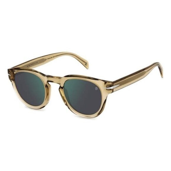 New DAVID BECKHAM Yellow Square 7041/S Flat FMPMT Sunglasses Women - Picture 1 of 4